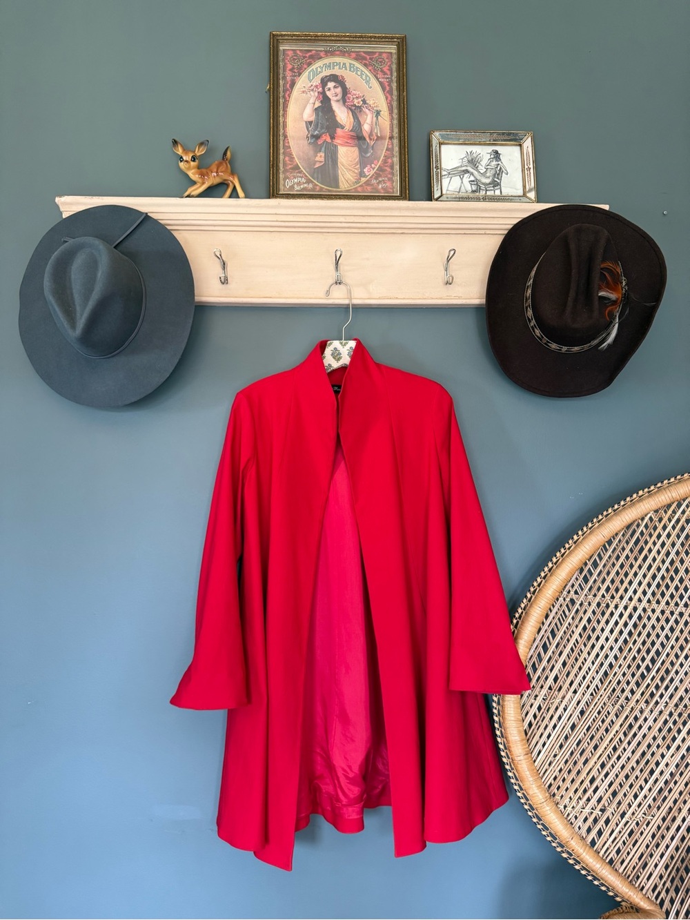 Estelle and Finn Swing Dress Coat red Sz 4